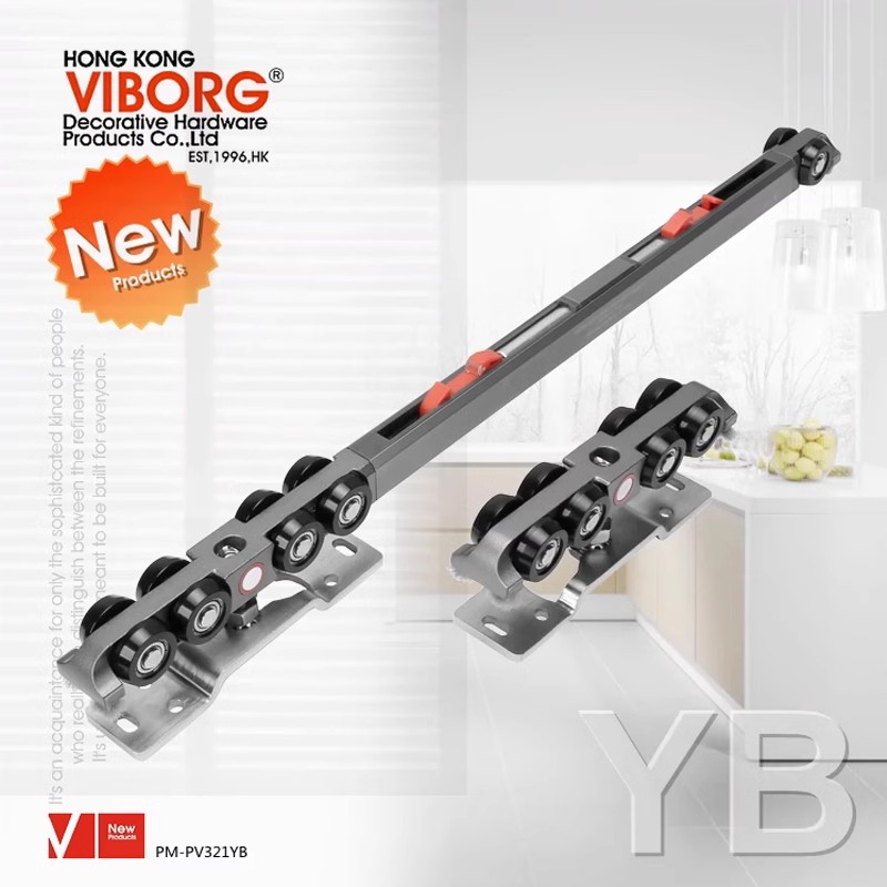 域堡双向缓冲自闭实木门吊轮