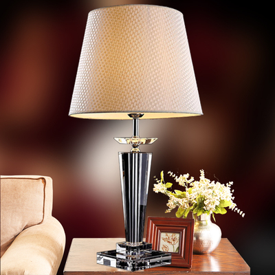 简约现代欧式水晶台灯创意卧室床头灯 书房客厅台灯装饰婚庆灯具