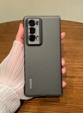 适用荣耀magicv2手机壳新款磨砂透明magicvs2折叠屏简约全包防摔保护套个性男女5g外壳vs超薄裸机手感