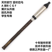 厂家直销 专业制作 初学练习 F调 降B 天然紫竹 竖吹巴乌