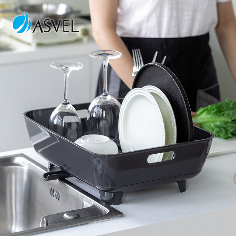 日本进口asvel碗盘碟收纳沥水篮