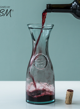 醒酒器西班牙进口vsm快速分酒扎壶创意浮雕环保玻璃红白葡萄酒瓶