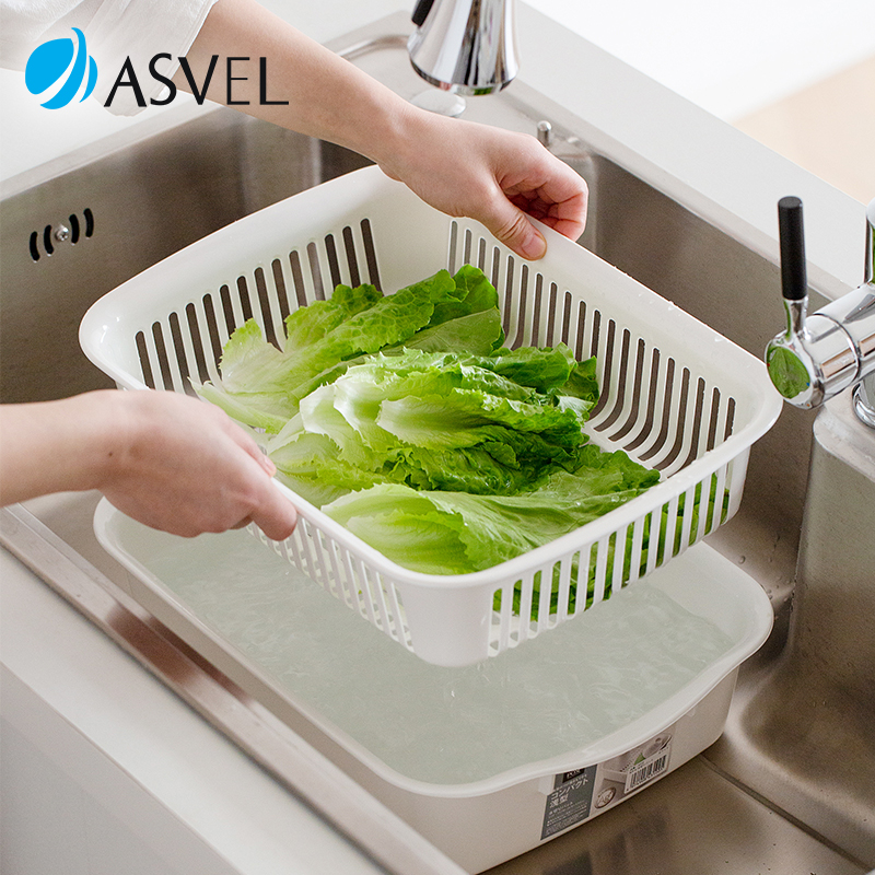 日本进口ASVEL银离子抗菌沥水篮