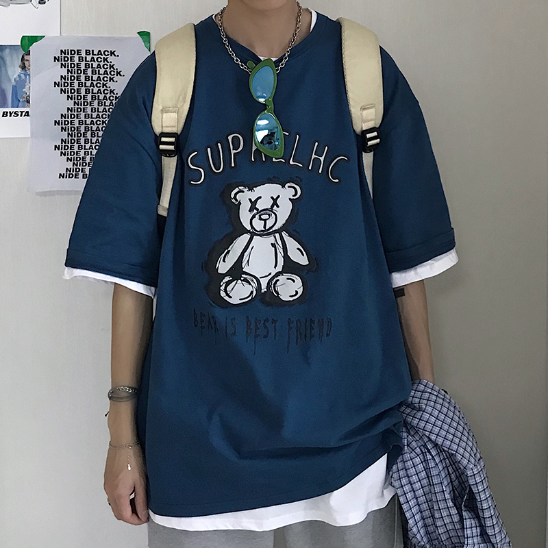 Short sleeve T-shirt loose cartoon print short sleeve half sleeve print