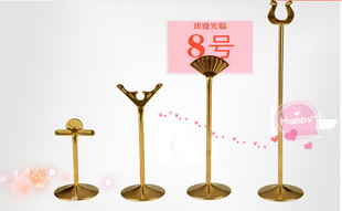 扇型不锈钢钛金镀金台号牌夹席位卡支架桌号牌创意婚庆餐桌牌支架