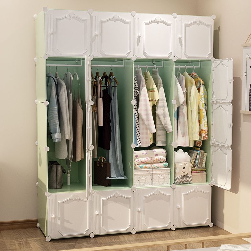 简易衣柜布组装家用卧室儿童挂衣橱出租房用储物收纳柜子现代简约