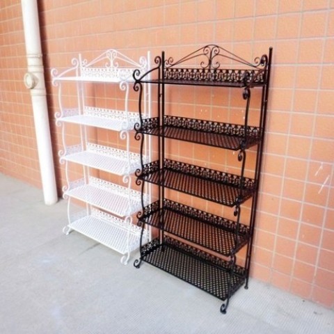 客厅落地式置物架铁艺多层鞋架花架书架创意浴室架收纳架摆放架子