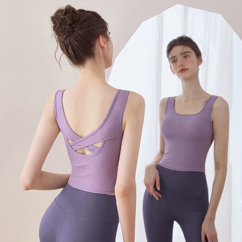 瑜伽服女2025新款背心夏带胸垫普拉提训练衣运动套装绝美夏季上衣