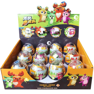 正版无敌鹿战队陆战队扭蛋拼装积木儿童男孩女孩益智玩具公仔玩偶