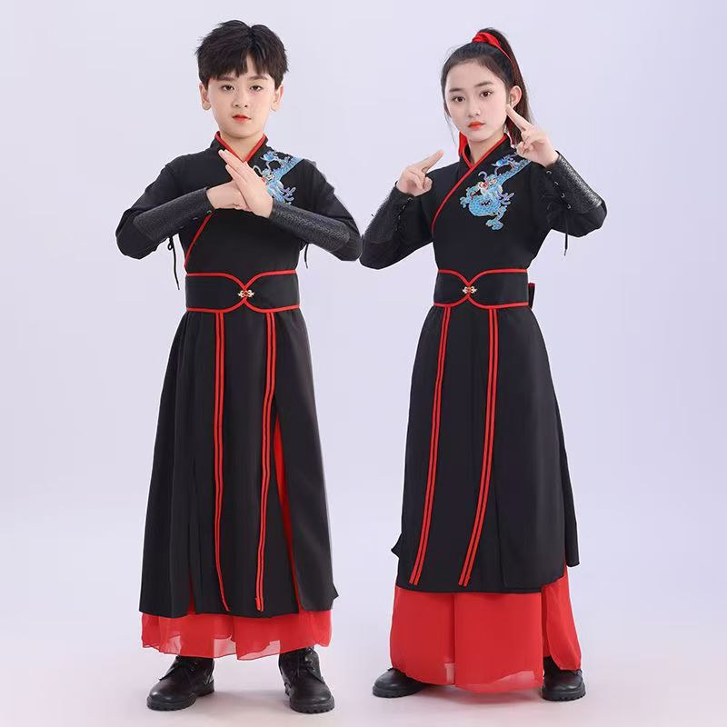 出租儿童雪龙吟扇子舞打鼓服象王行学生运动会艺考花木兰古典演出图片