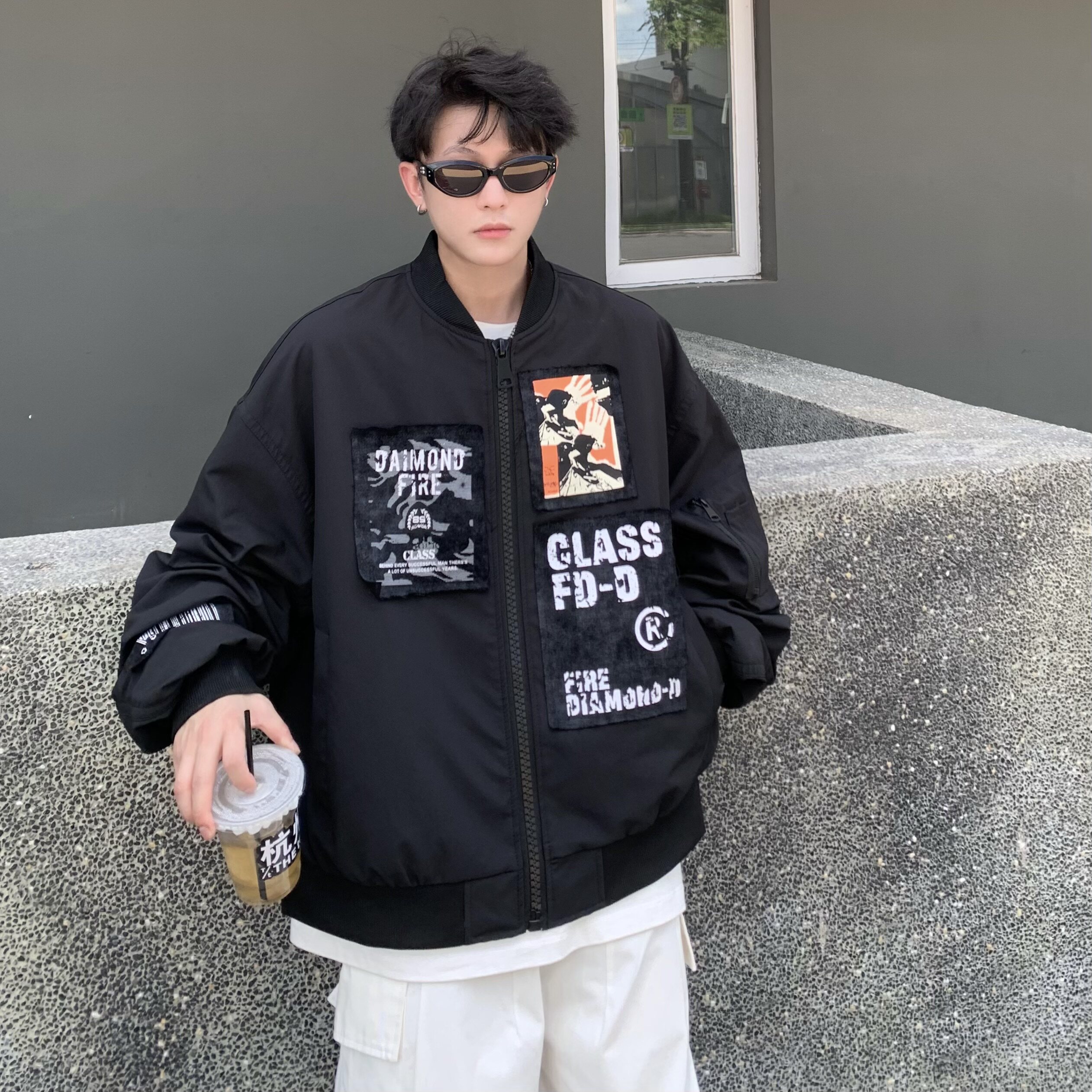 709-JK29-P145单人秋季新款韩版棒球领夹克,男装夹克,星座709