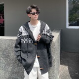 709-MY109-P115单人秋季新款阔版休闲带帽开衫毛衣，男装针织衫/毛衣，星座709