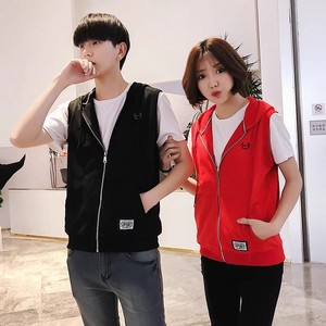 709-W16-P35 春季情侣马甲背心外套 连帽修身男女学生班服大码，男装背心/马甲，星座709