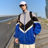 709-JK203-P65港风长袖拼色夹克开衫外套学生百搭运动服潮单人，男装夹克，星座709