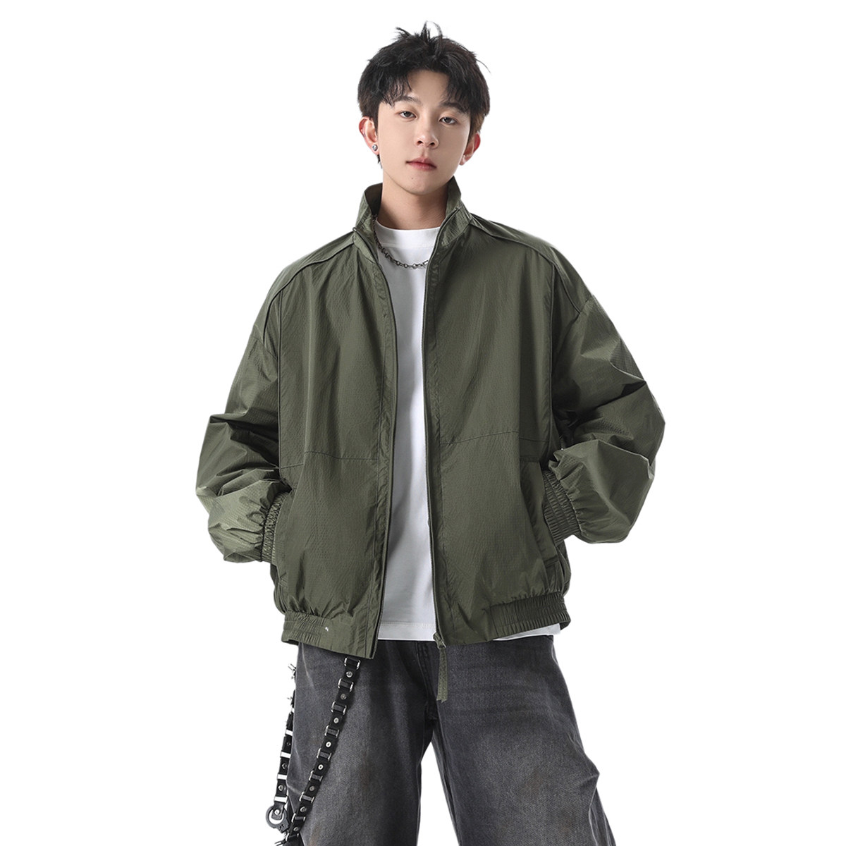 709-JK19-P135春季上新立领拉链设计感夹克休闲外套男,男装夹克,星座709