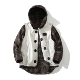 709-jk20-P160白底春季潮牌真两件牛仔马甲，男装背心/马甲，星座709