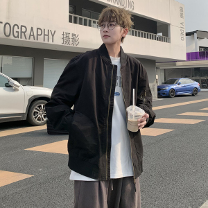 709-JK915-P135 春秋情侣棒球领全棉水洗复古工装夹克外套图片