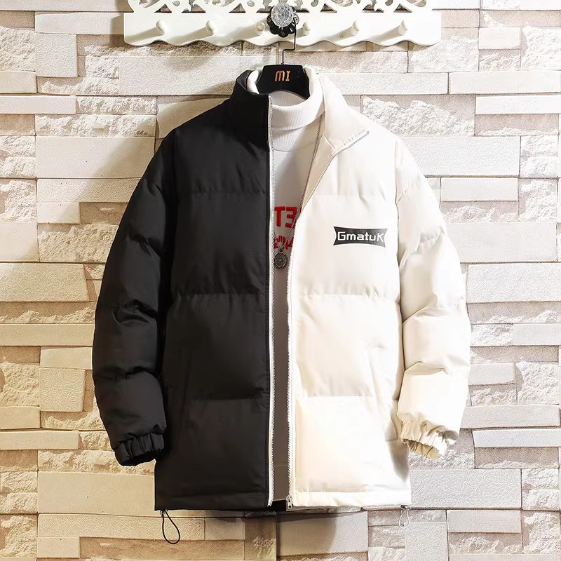 709-MY905-P100冬季港风挂拍加厚拼色工装棉服潮流百搭外套，男装棉衣，星座709