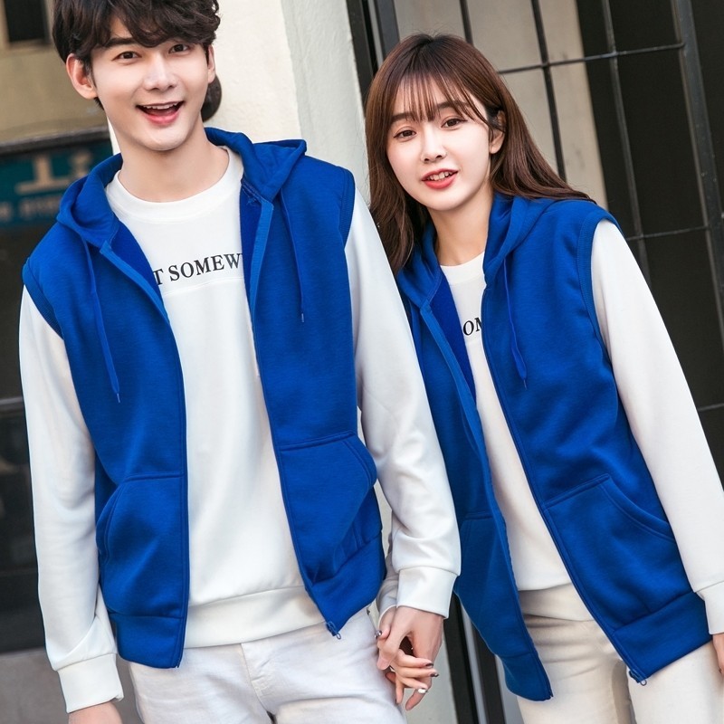 709-A36-P26春秋连帽开衫马甲多色外贸学生班服情侣卫衣外套,女装短外套,星座709