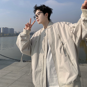 709-JK02-P115  春季上新美式链领棒球服夹克设计感百搭外套男图片