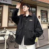 709-JK12-P100春季上新男日系复古休闲翻领夹克百搭情侣外套男，男装夹克，星座709