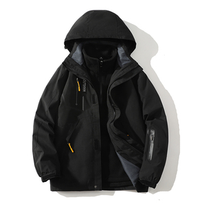 709-MY1201-P150情侣冬季白底冲锋衣户外旅行登山三合一可拆卸
