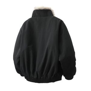 709-MY1801-P160冬季新款 白底 座山雕毛领加厚派克服棉衣图片