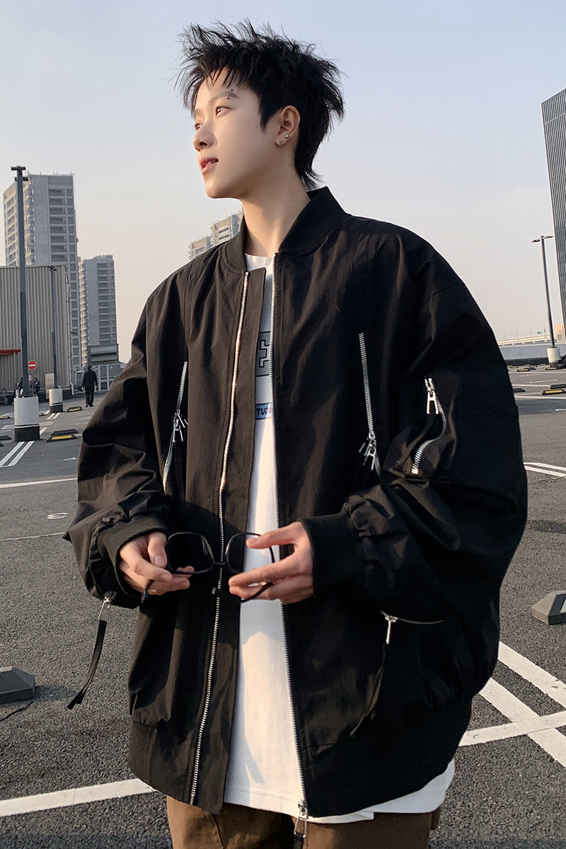 709-JK02-P115春季上新美式链领棒球服夹克设计感百搭外套男,男装夹克,星座709
