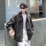 709-JK31-P135单人春季新款阔版纯色立领夹克，男装夹克，星座709