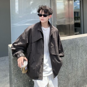 709-JK31-P135单人春季新款阔版纯色立领夹克