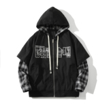 709-jk27-P125白底春季新款阔版假两件夹克，男装夹克，星座709