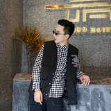 709-MJ03-P70春秋港风单人工装马甲背心街头潮牌牛仔外套男，男装工装外套，星座709