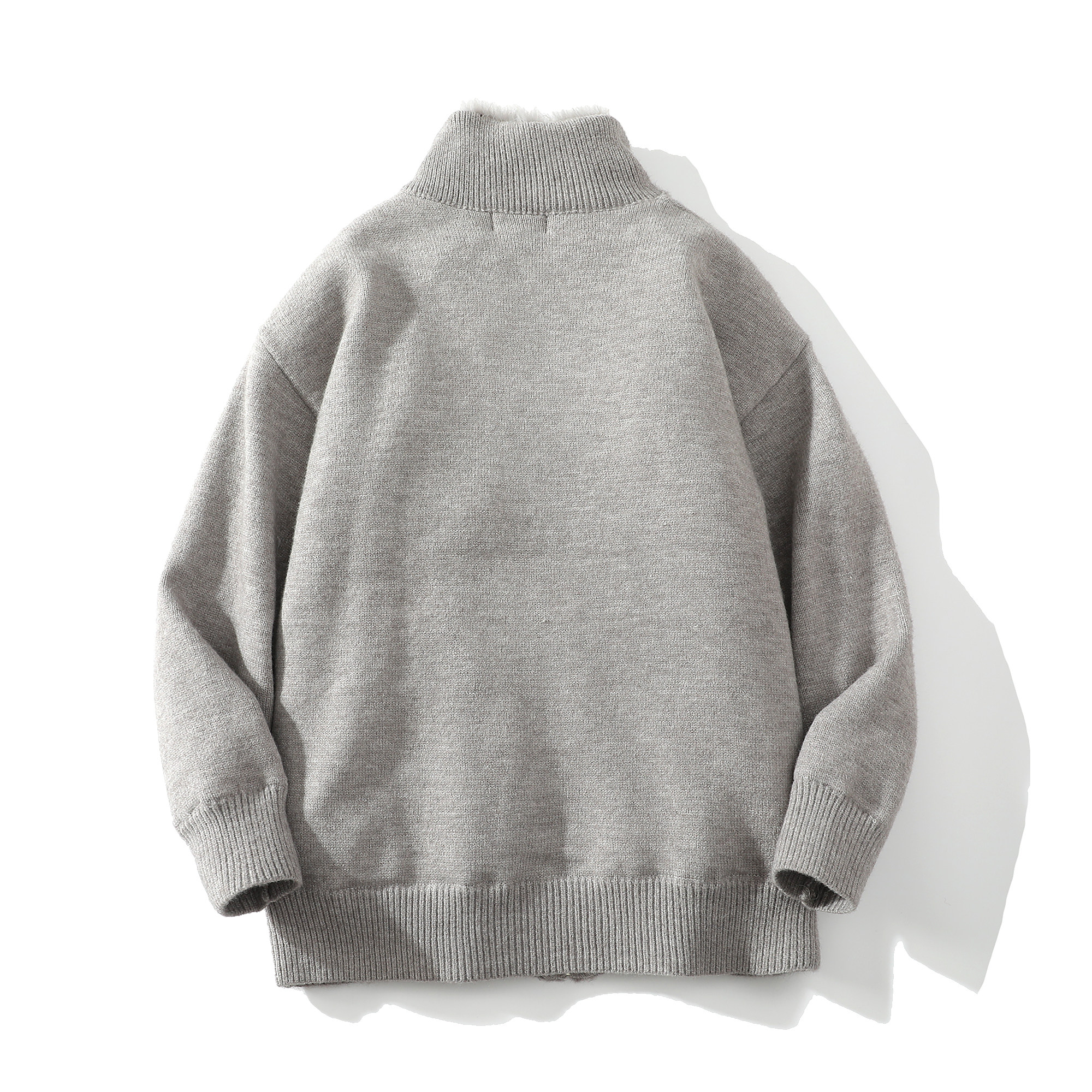 709-MY111-P160冬季新款白底复古座山雕毛领开衫毛衣,男装针织衫/毛衣,星座709