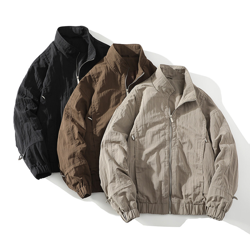 709-JK33-P135白底春季新款宽松休闲纯色夹克，男装夹克，星座709