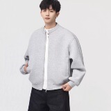 709-JK53-P90春季上新单人高级感灰色棒球领美式百搭休闲卫衣，男装卫衣，星座709
