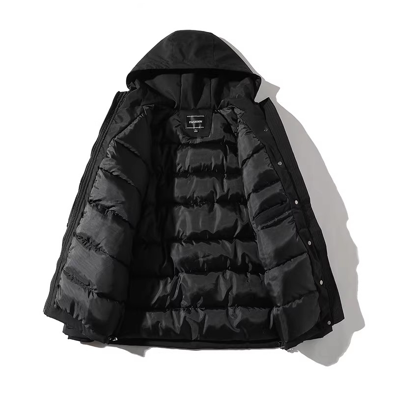 709-MY10-P115冬季白底潮流加厚工装拼色连帽棉服外套男，男装棉衣，星座709