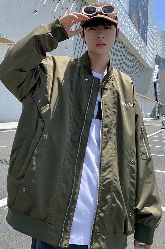 709-JK886-P80春秋百搭美式飞行员棒球服夹克休闲宽松外套单人,男装夹克,星座709