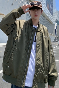 709-JK886-P80 春秋百搭美式飞行员棒球服夹克休闲宽松外套  单人图片