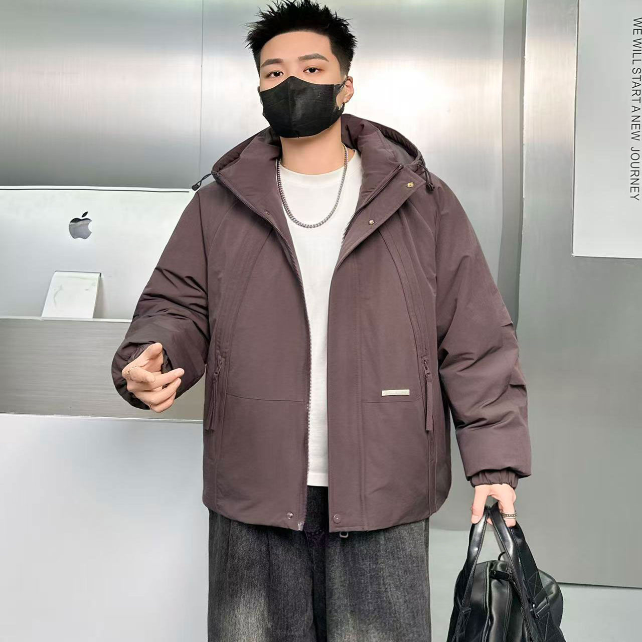 709-MY1822-P140冬季新款单人保暖加厚连帽棉衣外套，男装棉衣，星座709