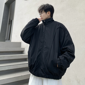 709-MY1631-P145 冬季立领美式短款痞帅飞行员夹克棉衣加绒加厚男图片