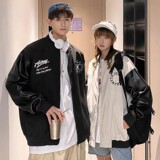 709-JK805-P85春秋原创宽松拼接绣字上衣百搭休闲夹克外套情侣，男装夹克，星座709