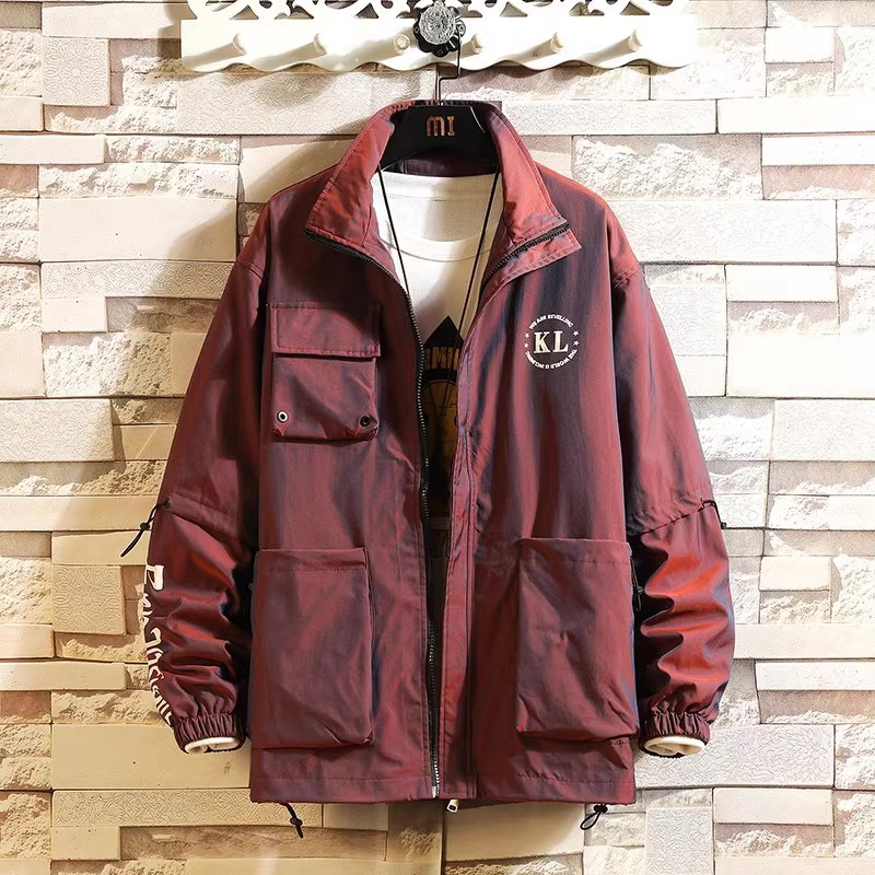 709-JK93-P85春秋原创小众工装渐变色休闲百搭夹克外套挂拍，男装夹克，星座709
