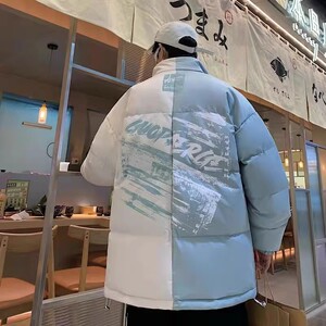 709-MY905-P100 冬季港风单人加厚拼色工装棉服潮流百搭外套图片