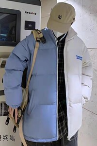 709-MY905-P100 冬季港风单人加厚拼色工装棉服潮流百搭外套图片