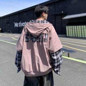 709-jk27-P125 单人 秋季新款 阔版假两件夹克图片