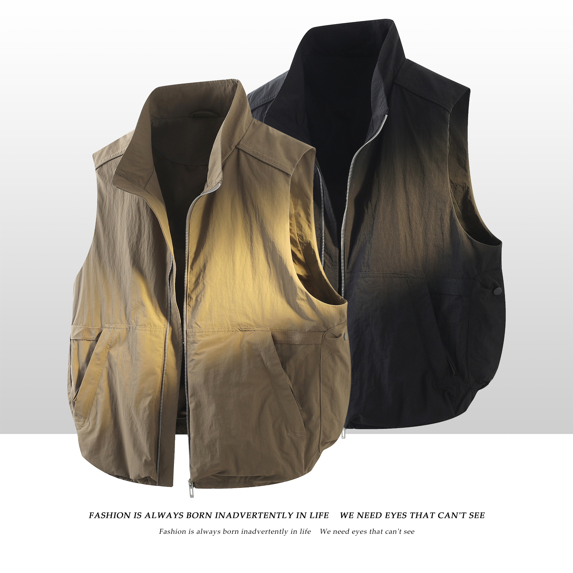 709-MJ202-P95春季上新白底极简风韩系潮牌休闲百搭马甲，男装背心/马甲，星座709