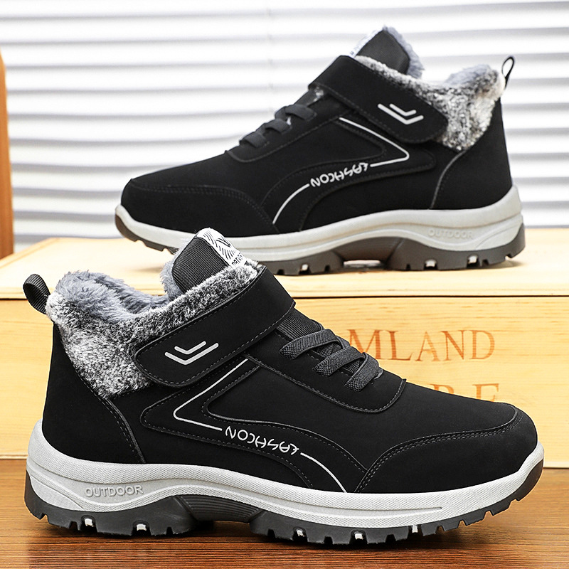 棉鞋男冬季新款棉靴加绒加厚户外御寒短靴休闲健步鞋子保暖雪地靴