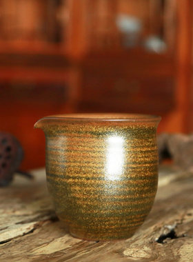 陈爱明龙泉青瓷茶叶末釉公道杯大号茶海分茶器陶瓷哥窑高端正品