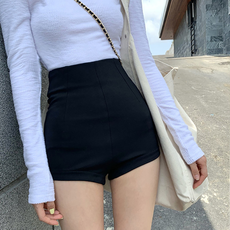 高腰休闲简约风超短裤