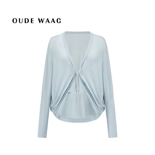 【JOJO官方授权】OUDE WAAG 26春夏新款 丝光感垂坠针织开衫罩衫